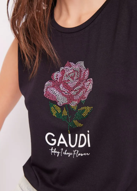camiseta rose black gaudi4