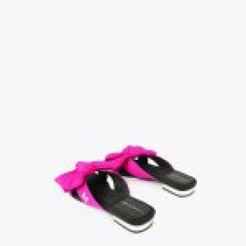 sandalia plana lazo rosa lola4